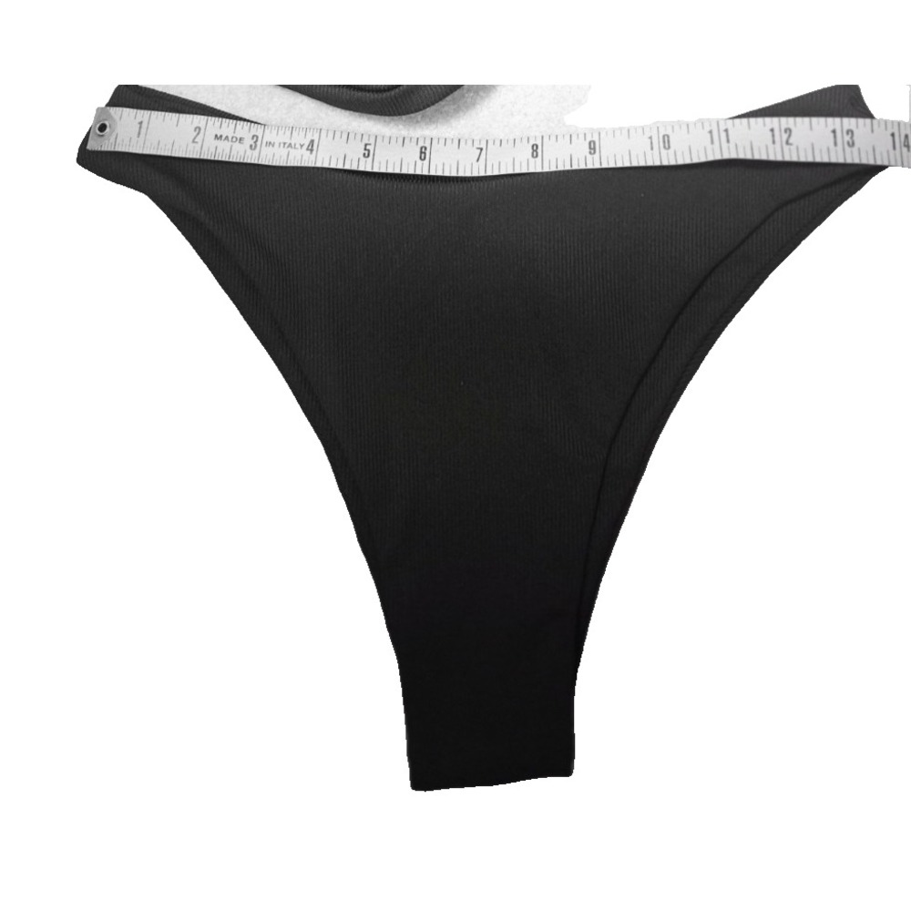 ZAFUL Underwire Ribbed Bikini Set Women's S Black NWOT - Picture 2 of 10
